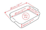 Plat four rectangle Peugeot Appolia en céramique ardoise - 36 cm