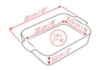 Plat four rectangle Peugeot Appolia en céramique ardoise - 25 cm