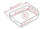 Plat four rectangle Peugeot Appolia en céramique bleu - 36 cm
