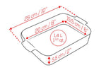 Plat four rectangle Peugeot Appolia en céramique bleu - 25 cm