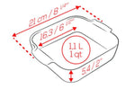 Plat four carré Peugeot Appolia en céramique rouge - 21 cm