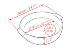 Plat four rond Peugeot Appolia en céramique écru - 34 cm