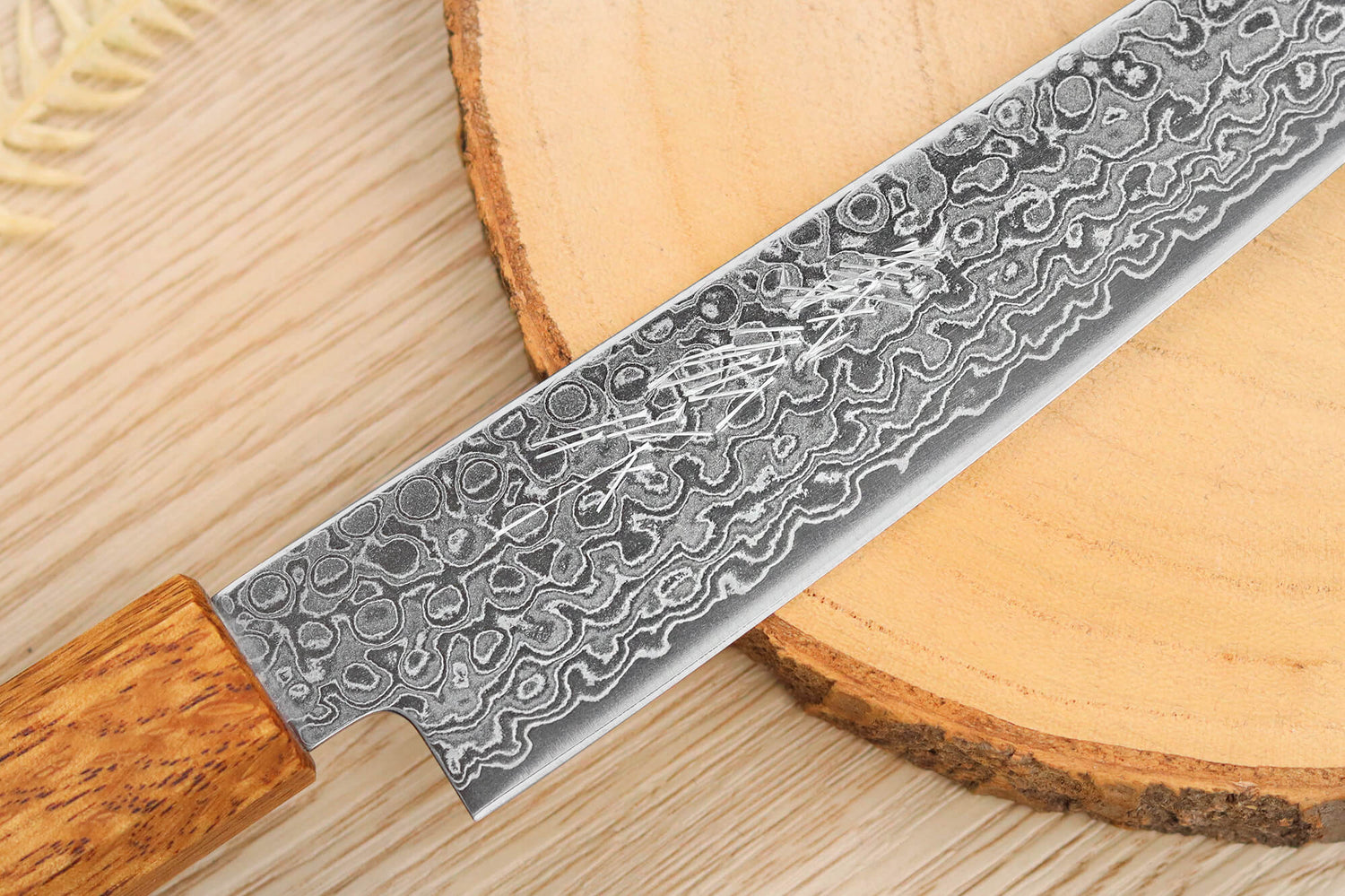 Couteau universel japonais artisanal Yoshihiro ZAD lame damassée 15cm
