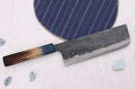 Couteau nakiri 16,5cm japonais artisanal Yoshihiro Rugged Black