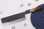 Couteau nakiri 16,5cm japonais artisanal Yoshihiro Rugged Black