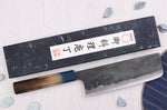 Couteau nakiri 16,5cm japonais artisanal Yoshihiro Rugged Black