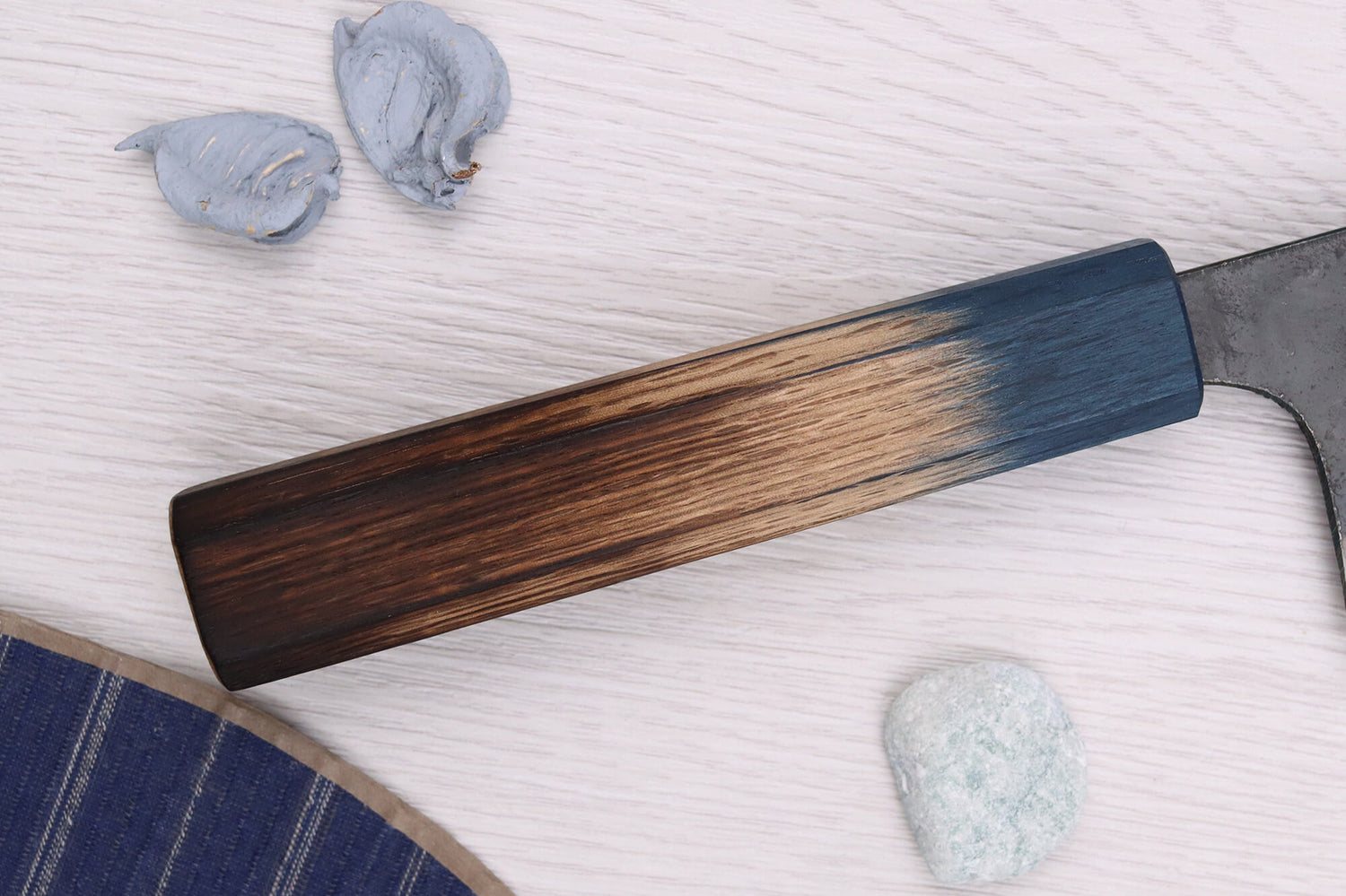 Couteau nakiri 16,5cm japonais artisanal Yoshihiro Rugged Black