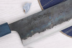 Couteau nakiri 16,5cm japonais artisanal Yoshihiro Rugged Black