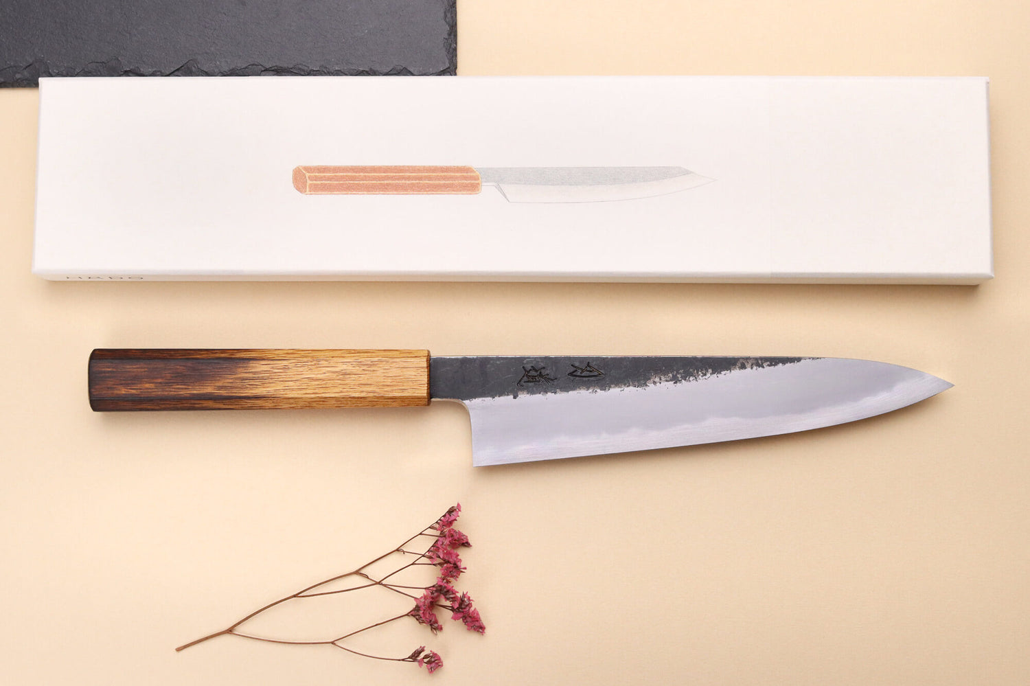 Couteau de chef 21cm japonais artisanal Hado Sumi WS2