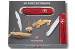 Couteau suisse pour enfant My First Victorinox rose translucide 84mm 9 fonctions