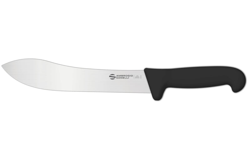 Couteau de boucher professionnel Ambrogio Sanelli Supra noir - 23 cm