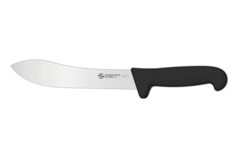 Couteau de boucher professionnel Ambrogio Sanelli Supra noir - 21 cm