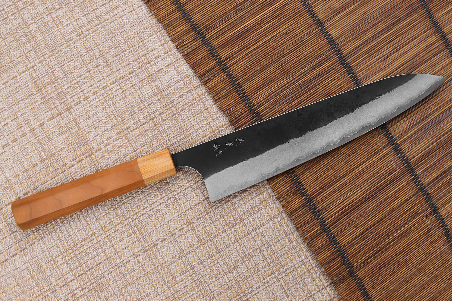 Couteau de chef japonais artisanal Yoshimi Kato AS Brut 24cm