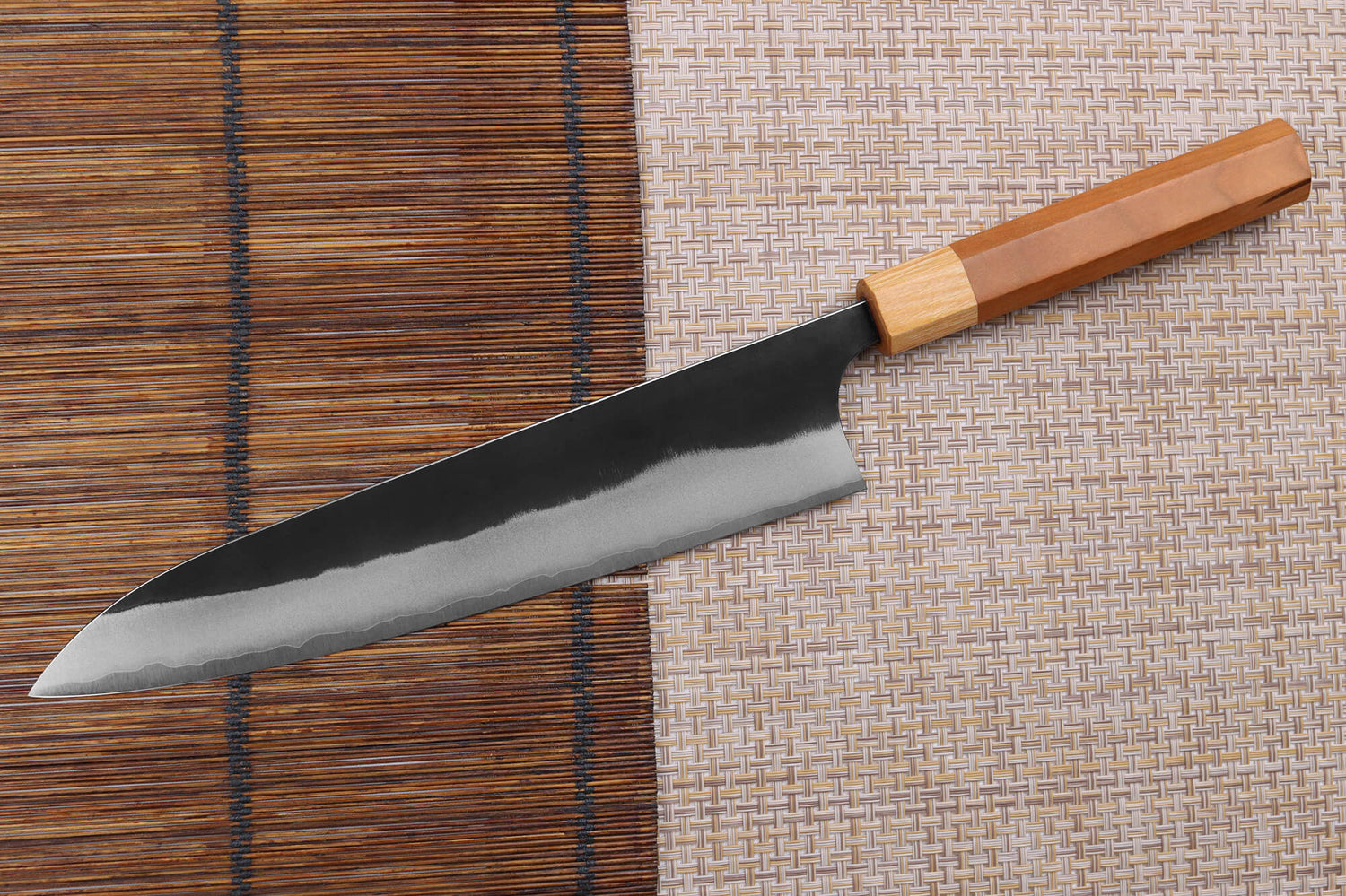 Couteau de chef japonais artisanal Yoshimi Kato AS Brut 24cm