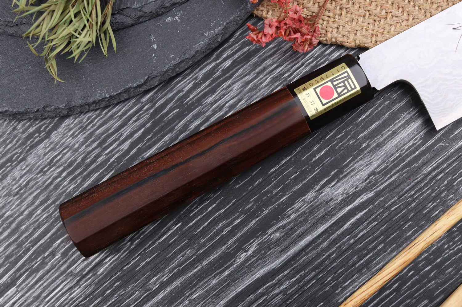 Couteau de chef japonais artisanal haut de gamme Yoshikazu Ikeda damas Blue Steel 1 21cm