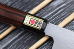 Couteau de chef japonais artisanal haut de gamme Yoshikazu Ikeda damas Blue Steel 1 21cm
