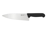 Couteau de chef professionnel Ambrogio Sanelli Supra dentelé noir - 20 cm