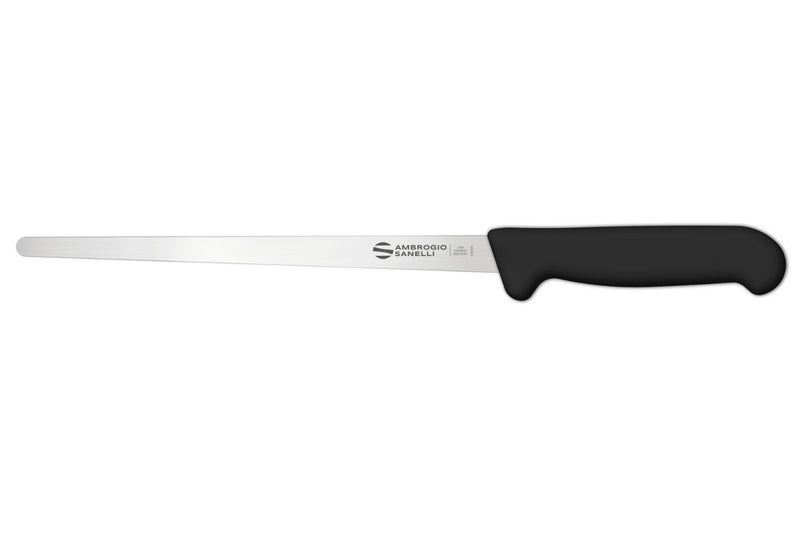 Couteau tranchelard professionnel Ambrogio Sanelli Supra extra étroit noir 28cm