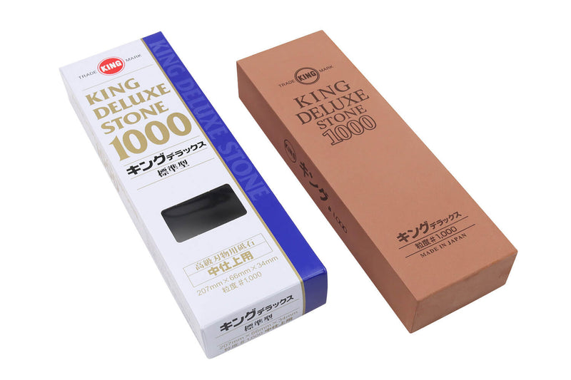 Pierre à aiguiser japonaise King Deluxe grains 1000 - Taille M