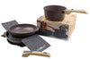 L'Incroyable Kit Cookut 2 poêles et 1 casserole à poignée amovible - moka