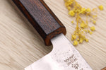 Couteau santoku japonais artisanal Wusaki Yoshi G3 chêne 16,5cm