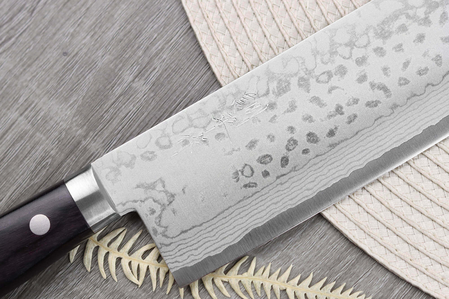 Couteau nakiri 16,5cm japonais artisanal Masutani VG10 Damas