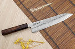 Couteau de chef japonais artisanal Wusaki Yoshi G3 chêne 21,5cm
