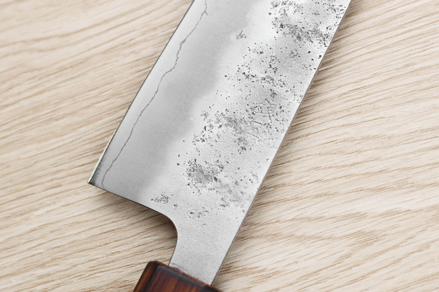 Couteau de chef japonais artisanal Wusaki Yoshi G3 chêne 21,5cm