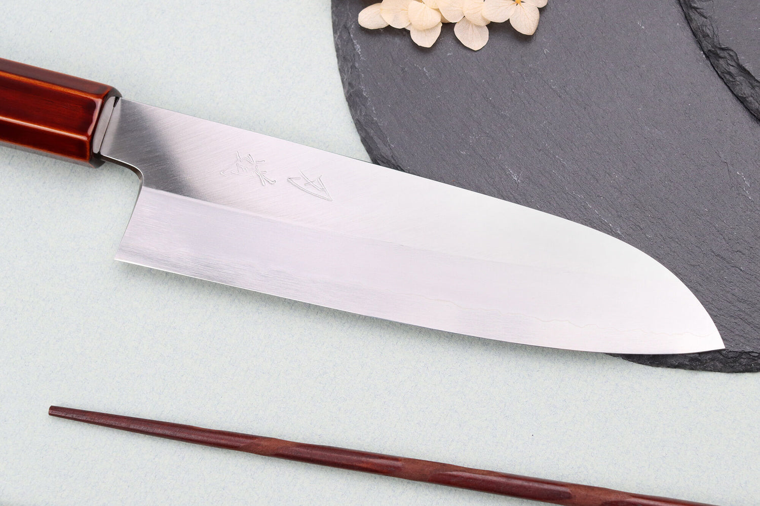 Couteau santoku 18cm japonais artisanal Hado Ginsan Kijiro