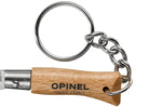 Couteau pliant Opinel Tradition Inox Porte-clés n°02 lame 3,5cm manche hêtre