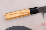 Couteau universel 15cm japonais artisanal Hinoura Mutsumi Ajikataya Black Nashiji