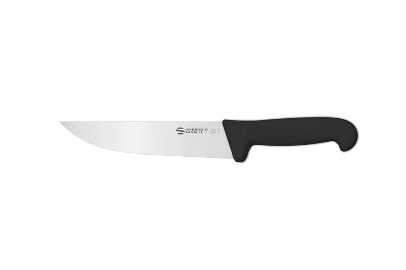 Couteau de boucher professionnel Ambrogio Sanelli Supra noir - 20 cm