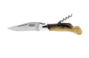 Couteau pliant Laguiole Arbalète G.DAVID manche façon corne blonde 12cm + tire-bouchon