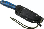 Couteau Esee 4 4PB-008 lame acier carbone 11,6cm manche G10 bleu et noir + étui