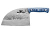Couteau serbe Samura Mad Bull 18cm manche en G10 et carbone bleu et noir