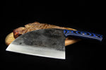 Couteau serbe Samura Mad Bull 18cm manche en G10 et carbone bleu et noir