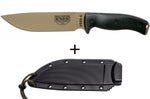 Couteau Esee 6 6PDE-001 lame acier carbone 16,5cm manche G10 noir + étui