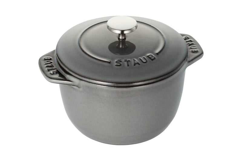 Cocotte à riz et légumineuses Staub Gohan en fonte émaillée gris graphite - 12cm