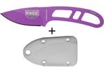 Couteau de cou Esee Candiru CAN-PURP-E lame acier carbone 5,1cm manche ajouré acier violet + étui
