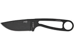 Couteau de cou Esee Izula IZULA-B lame acier carbone 6,2cm manche ajouré acier noir + étui