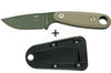 Couteau Esee Izula II IZULA-II-OD lame acier carbone 6,7cm manche micarta vert + étui