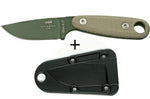 Couteau Esee Izula II IZULA-II-OD lame acier carbone 6,7cm manche micarta vert + étui