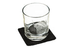 Verre à whisky avec dessous de verre Selbrae House - Motif vache