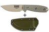 Couteau Esee 3 ESEE-3PM-DT lame acier carbone désert 8,8cm manche micarta gris + étui