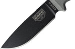 Couteau Esee 4 ESEE-4P-B lame acier carbone noir 11,6cm manche micarta gris + étui