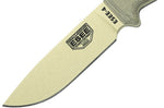 Couteau Esee 4 ESEE-4P-DT lame acier carbone désert 11,6cm manche micarta gris + étui