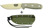 Couteau Esee 4 ESEE-4P-DT lame acier carbone désert 11,6cm manche micarta gris + étui