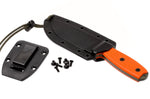 Couteau Esee 4 ESEE-4P-OD lame acier carbone vert 11,6cm manche G10 orange + étui
