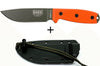 Couteau Esee 4 ESEE-4P-OD lame acier carbone vert 11,6cm manche G10 orange + étui