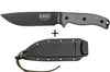 Couteau Esee 6 ESEE-6P-B lame acier carbone noir 16,5cm manche micarta gris + étui